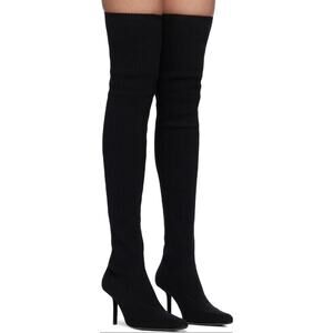 DION LEE 88.9mm Heel Thigh-high Boots In Black (Size 39)